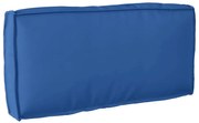Almofada de palete para encosto azul royal 80x40x12 cm, feita de tecid