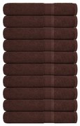 Toalhas de sauna 10 pcs 80x200 cm 360 gsm 100% algodão castanho