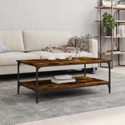 vidaXL Mesa de centro 100x55x40 cm derivados madeira carvalho fumado