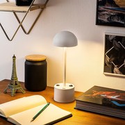 Candeeiro de Mesa Sept – Branco – Diâmetro 10 cm Altura 29 cm