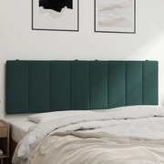 Almofadão de cabeceira 160 cm veludo verde-escuro