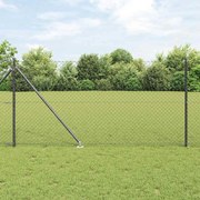 vidaXL Conjunto de Postes de Cerca Cinzeto 1 x 10 m Aço Galvanizado