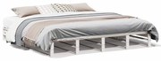 vidaXL Cama sem colchão 180x200 cm madeira de pinho maciça branco