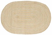 vidaXL Tapete Natural e Branco 100 x 152 cm Juta