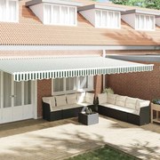 vidaXL Valência de Toldos pra Estrutura de 6 m, Verde e Branco, 5,8 x 0,2 m