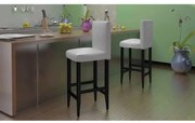vidaXL Bancos de bar 2 pcs couro artificial branco