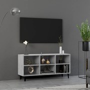 vidaXL Móvel de TV com pernas em metal 103,5x30x50 cm cinzento cimento