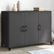 vidaXL Aparador 100,5x39x72 cm aço preto