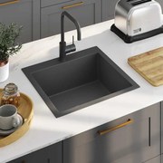 Lava-louça de cozinha artesanal aço inoxidável preto