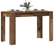 vidaXL Mesa de jantar 120x60x76 cm derivados de madeira madeira velha