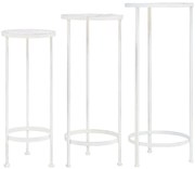 Suporte para plantas 3 pcs estilo vintage metal antigo branco