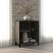 vidaXL Armário de arrumação 72x36x82 cm metal e MDF cinzento