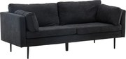 Sofá Dallas 4292, Preto, 203x90x84cm, 45 kg, Tecido, Pernas: Metal