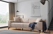 Sofá de 3 Lugares Petra – Cor Fawn – 215 x 87 x 86 cm