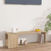 vidaXL Móvel de TV 100x24x32 cm derivados de madeira carvalho sonoma