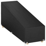 vidaXL Capa para espreguiçadeira 12 ilhós 200x65x35/60 cm polietileno