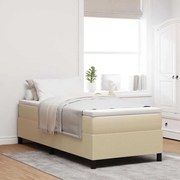 vidaXL Cama Box Spring Verde Claro Cinza 80x200 cm Tecido De Cordão