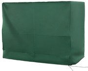Outsunny Capa para Baloiço de Jardim Capa de Proteção para Baloiço com Cordas Ajustáveis Impermeável Anti UV 240x133x185 cm Verde