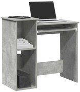 vidaXL Secretária c/ prateleiras 84x40x78 cm contrap. cinzento cimento