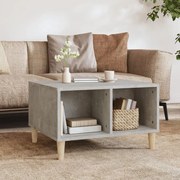 vidaXL Mesa de centro 60x50x36,5 cm derivados de madeira cinza cimento