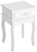 Mesa de Cabeceira com 1 Gaveta Mesa Auxiliar de Madeira para Dormitóri