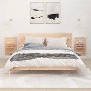 Prateleiras de montagem na parede 2 pcs pinho maciço