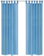 Cortina turquesa 140 x 175 cm 2 peças