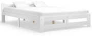 vidaXL Estrutura de cama 180x200 cm pinho maciço branco
