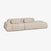 Sofá Modular De Canto Em 2 Peças Com Chaise Longue Direito Em Chenille Embalado A Vácuo Mérida Chenille Grossa Bege Tapioca - Sklum