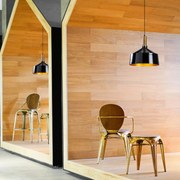 Candeeiro Suspenso Berceste – Preto – 35 x 35 cm