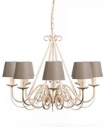 Candeeiro de candelabros cor creme 60 cm com abajures bege - Giuseppe 8