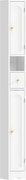 HOMCOM Armário para banheiro armário estreito com gaveta portas arqueadas compartimento aberto prateleira ajustável 20x20x185 cm Branco | Aosom Portugal