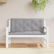 vidaXL Almofadões banco jardim 2 pcs 120x50x7cm tecido oxford cinzento