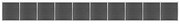 vidaXL Conjunto de painel de vedação WPC 1737x186 cm preto