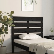 vidaXL Cabeceira de cama 100x3x80 cm pinho maciço preto