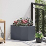vidaXL Vaso de Canto Antracite 45 x 45 x 35 cm Aço