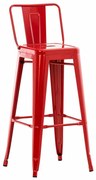 Banco de bar Mason Metal 96 x 44 x 43 cm Vermelho