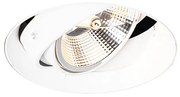 Foco embutido moderno branco GU10 AR111 redondo sem moldura - Oneon