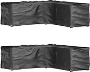 vidaXL Capas p/ mobília jardim forma de L 2 pcs 16 ilhós 285x285x90 cm
