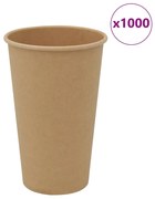 vidaXL Copos de café de papel 1000 pcs 16oz 400ml castanho