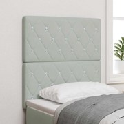 vidaXL Cabeceira de Veludo Argyle Manual Cinzento-claro 80 cm Veludo