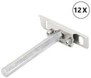 vidaXL Suportes de prateleira flutuantes 12pcs invisível Ø12x100 mm