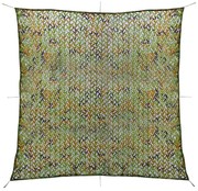 vidaXL Rede de camuflagem com saco de armazenamento 5x5 m verde
