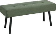 HOMCOM Banco de Fim de Cama Estofado em Veludo Cotelê Pés em Aço 100x36x45 cm Verde | Aosom Portugal