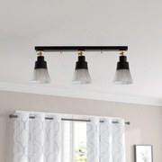 Candeeiro de Teto Foca – Preto – Diâmetro 62 cm, Altura 22 cm