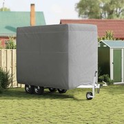 vidaXL Capa atrelado cavalo 396x178x250 cm tecido não tecido cinzento