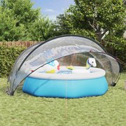 vidaXL Cúpula de Piscina Manual Transparente 430 x 430 x 210 cm PVC