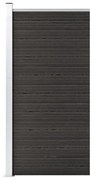 vidaXL Painel de cerca 95x186 cm WPC cinzento