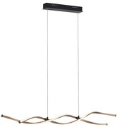 Candeeiro de suspensão design dourado com LED regulável - Zina Design