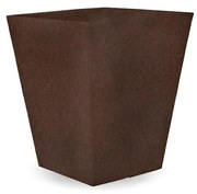 Vaso de flores colorido quadrado Polietileno CASA, JARDIM, RESTAURANTE, BAR  CALENDULA 50 RUSTIC (52x52x63 cm) - Castanho